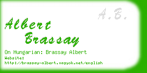 albert brassay business card